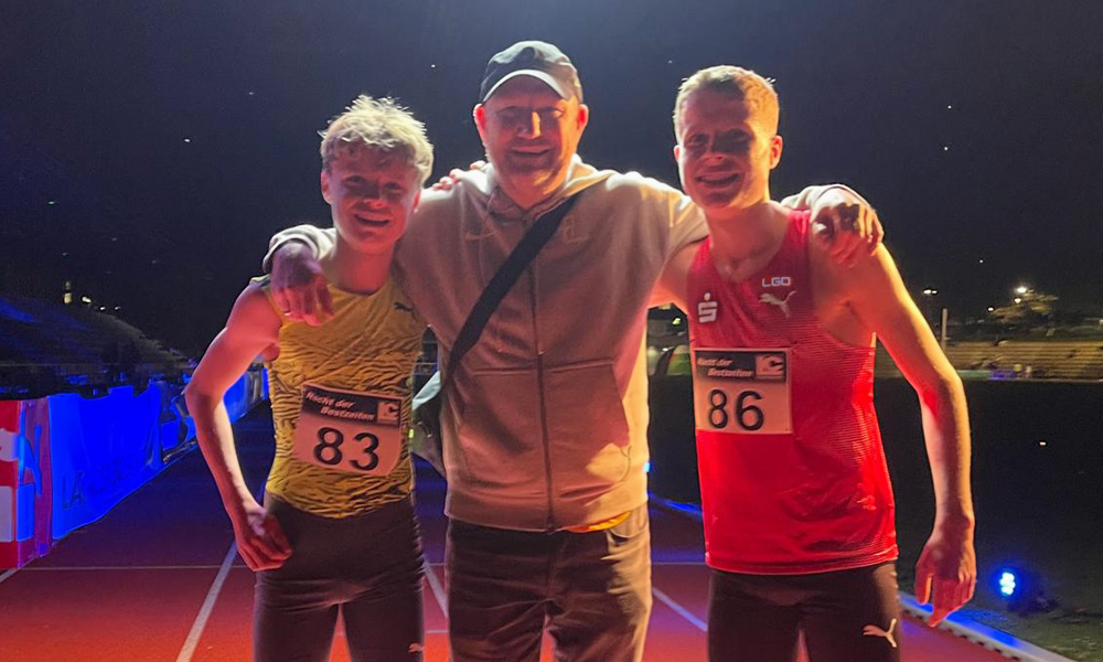 Karl Luis Eickmeyer (re.) zusammen mit seinem Bruder Paul Theo und Bundesstützpunkttrainer Heiko Schulze