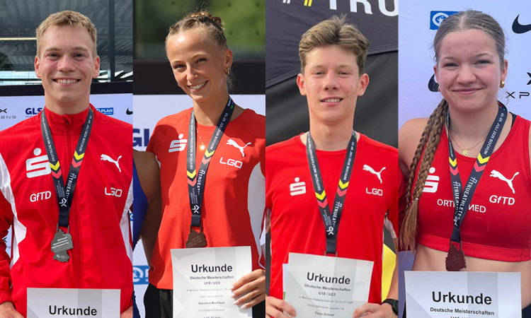 Vier DM-Medaillen für großes LGO-Team bei der U18-/U23-DM